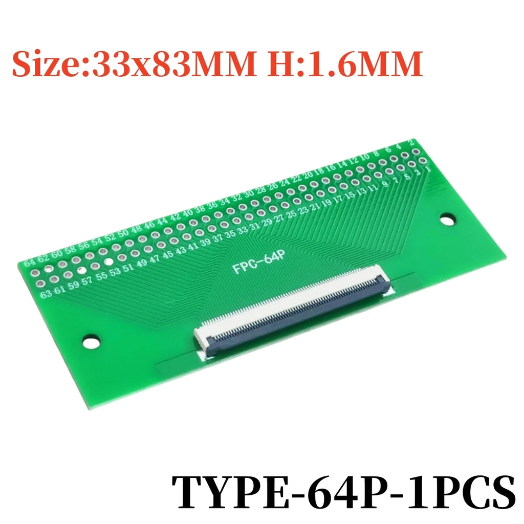 FFC/FPC 0.5MM Adapter Board 4P/6P/8P/10P/12P/14P/15P/16P/18P/20P/22P/24P/26P/30P/32P/34P/36P/40P/42P/45P/50P/60P/64P/68P/80P/96P