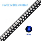100Pcs 3528 SMD LED Diode Chip Warm White Red Green Blue Orange Yellow Pink UV Purple RGB PLCC2 PLCC-4 Lamp Light Beads Emitting