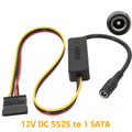 1pcs DC 5525 To SATA Hard Drive Power Supply Cable DC 12V To 4Pin Molex HDD Cable Step-down Voltage Regulator