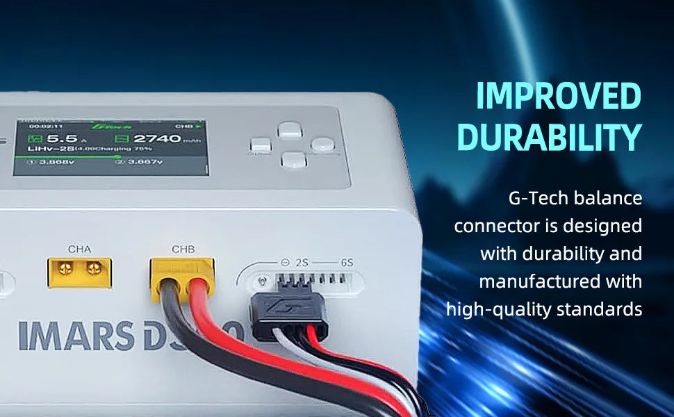 RadioLink IMARS D300 Lipo Battery Charger For RC FPV Airplane Drone Smart Dual Charge 16A AC 300W DC 700W Lipo Balance Charger
