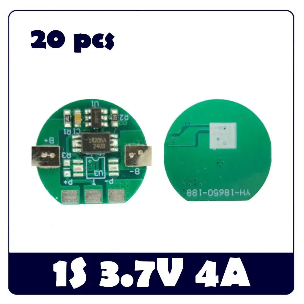 10pcs Cylindrical 3.7V 18650 PCM – 2A/4A Battery Protection Module with IC & MOSFET for Safe Charging PCB BMS Protection Module