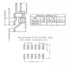 10pcs 2.54mm Double Row Right Angle RA SMT Horizontal SMD/SMT 2X3/4/5/6/7/8/10/20/40P PCB Surface Mount PH8.5 Male Female Header