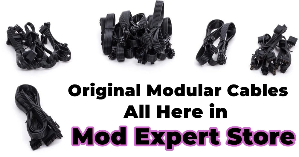 Modular Power Cable for GIGABYTE AORUS AP750GM AP850GM, GPU PCIe 8Pin 6+2Pin, CPU 4+4Pin, HDD SSD SATA Molex IDE 4Pin, ATX 24Pin