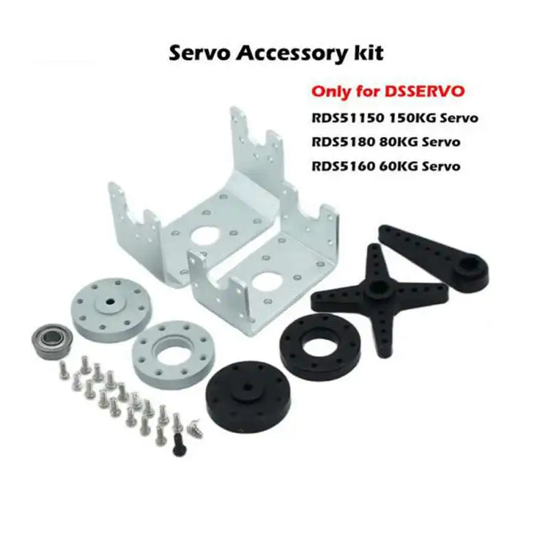 RDS51150 Metal Gear Digital Servo 150KG Robotic Servo Motor 12V 180/270 Degree Ip66 Double-Shaft U Mounting Bracket for RC Cars
