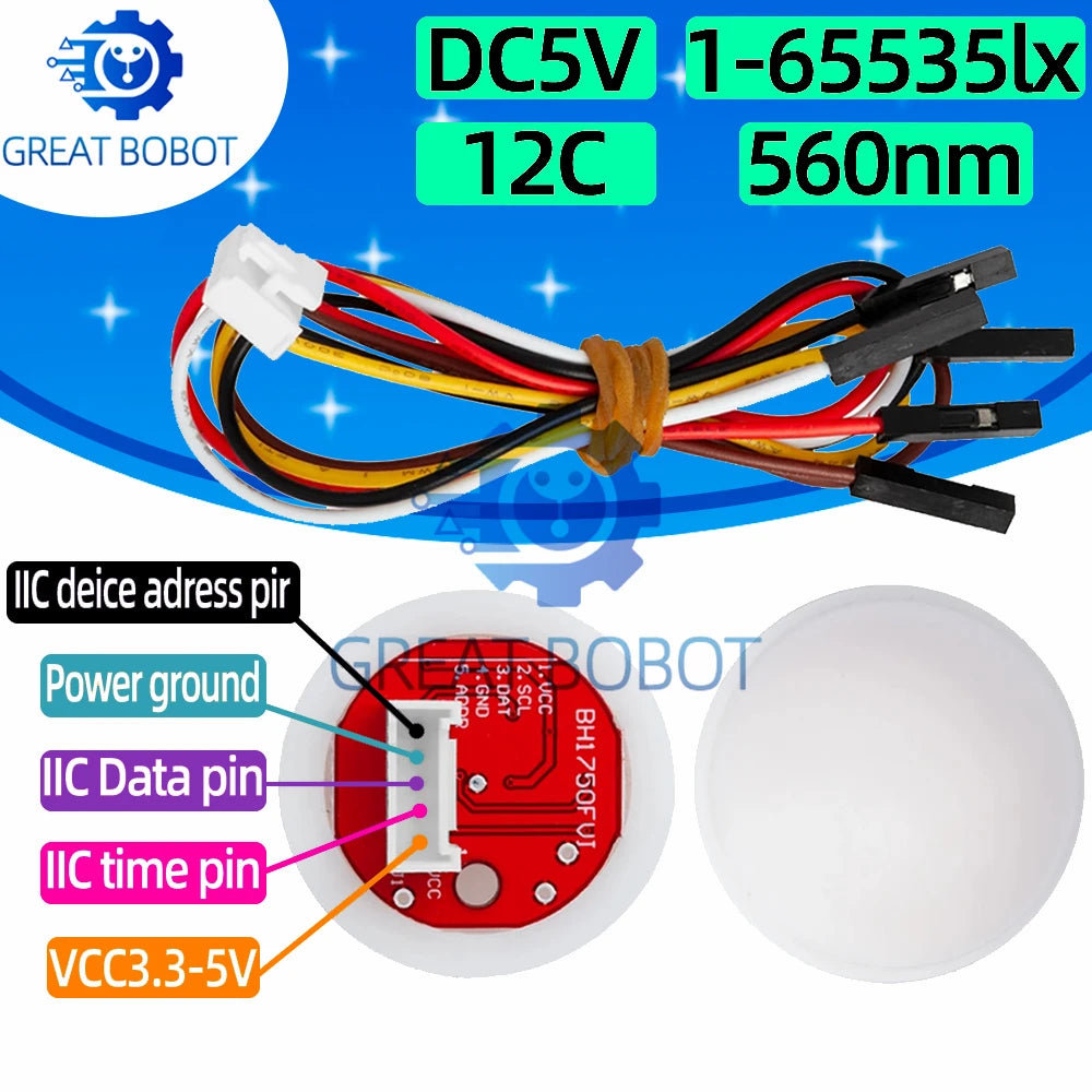 BS Intelligent electronic BH1750 BH1750FVI Chip Light Intensity Light Module Light ball for Arduino