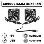 GDSTIME Dual 40mm 50mm 60mm 80mm 92mm 120mm 140mm DC 5V Powered USB Fans with 2 in 1 USB Cable for AV Receiver DVR Cooling