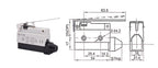 YIDI Waterproof Micro Limit Switch 10A 250V Roller Lever Arm AZ-7312 AZ-7311 AZ-7121 Horizontal Type