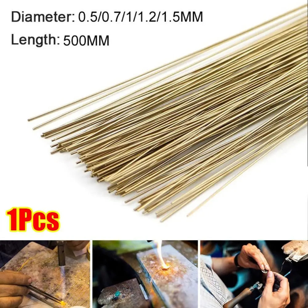 1Pcs Easy Solder Silver Welding Rod Brazing Stick Silver-Copper Alloy Soldering Wire 50cm Length 0.5mm 0.7mm 1.0mm 1.2mm 1.5mm