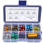 New·71Pcs 5A 7.5A 10A 15A 20A 25A 30A Mixed Sizes Low Profile Kit Micro Mini Blade Fuse Auto Car Truck Motorcycle Fuses