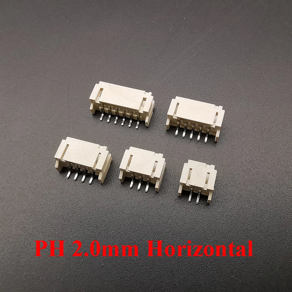 50Pcs JST PH2.0mm XH2.54mm 2/3/4/5/6Pin Horizontal Paste Vertical Patch Pin Holder SMT Connector 2.0MM 2.54MM Pitch Male SMD