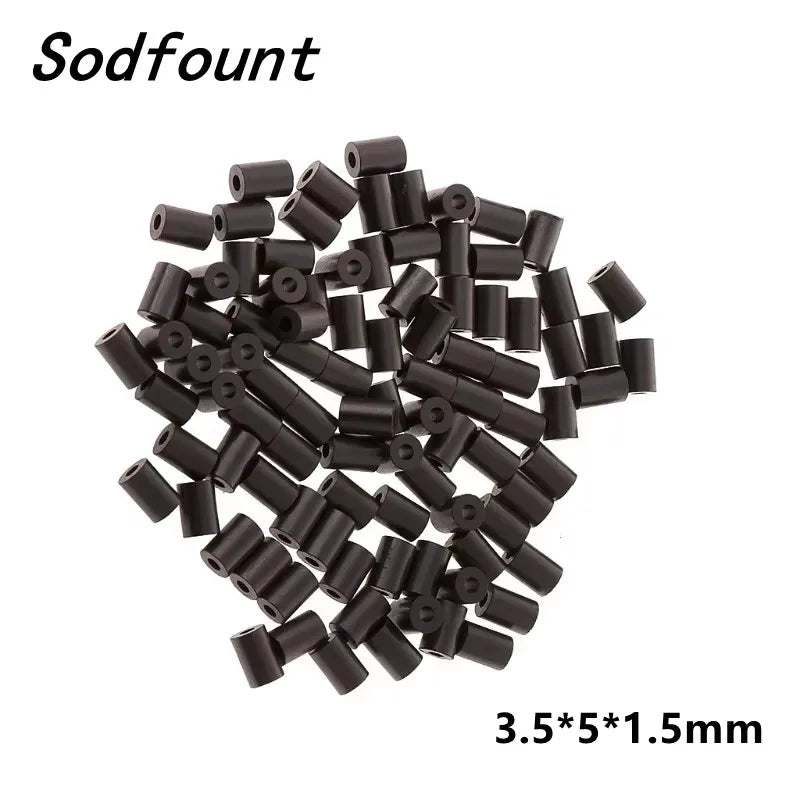 100pcs Hollow Ferrite  Hole Beads 3.5*3*1.5  4*2*2 mm anti-interference  Cores EMI Filter Ring Nickel Zinc  Through Flux