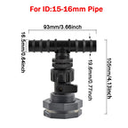 Rain Barrel Overflow Kit, 3/4 Inch Rain Barrel Valve, Barbed Fittings Connectors Tee Elbow Water Pipe Fittings