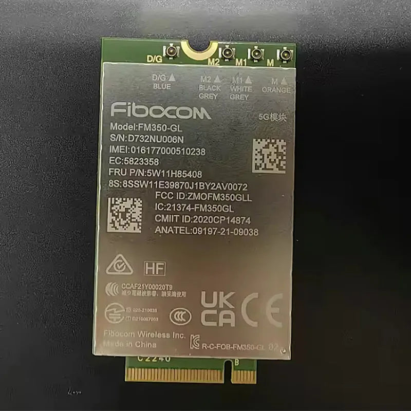 FOR Fibocom FM350-GL Intel 5G Solution 5000 Module FRU 5W11H85408 GNSS Receiver LTE 4x4 M.2 For ThinkPad X1 Yoga 8th Gen Laptop