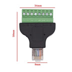 RJ45 Female To 8 Pin Connector RJ45 Male To Screw Terminal Adaptor RJ45 Splitter for CCTV DVR CCTV Accessories