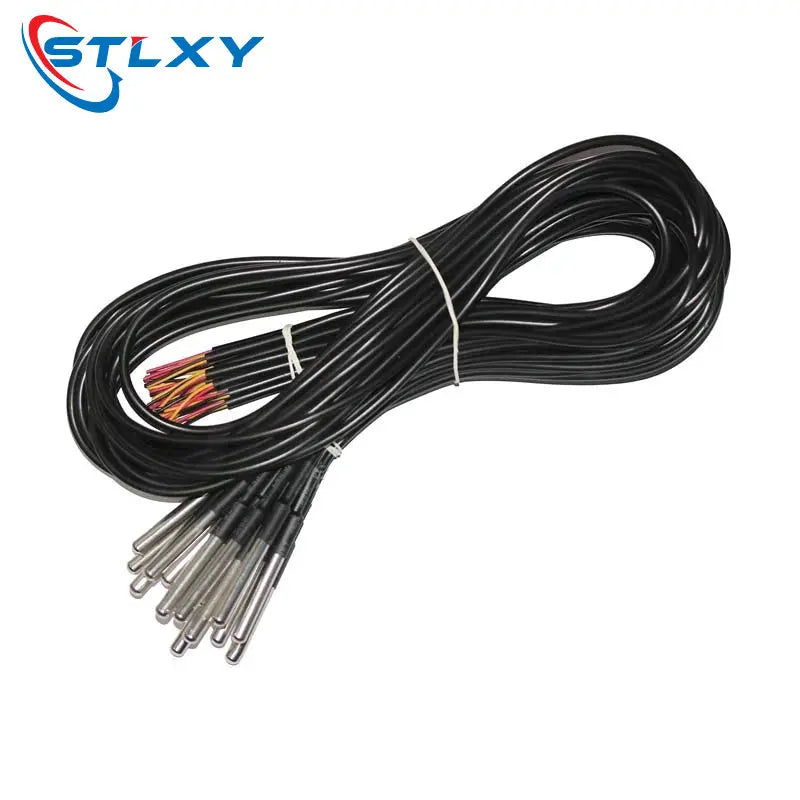 5PcsDS1820 Stainless steel package Waterproof DS18b20 temperature probe temperature sensor 18B20 for arduino