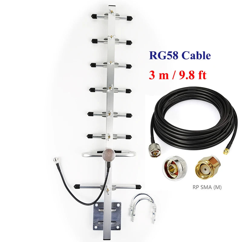 12dBi Yagi 915MHz LoRa Antenna Long Distance Directional US915 LoRaWAN Helium Miner Hotspot Antenna HELTEC SenceCap Bobcat