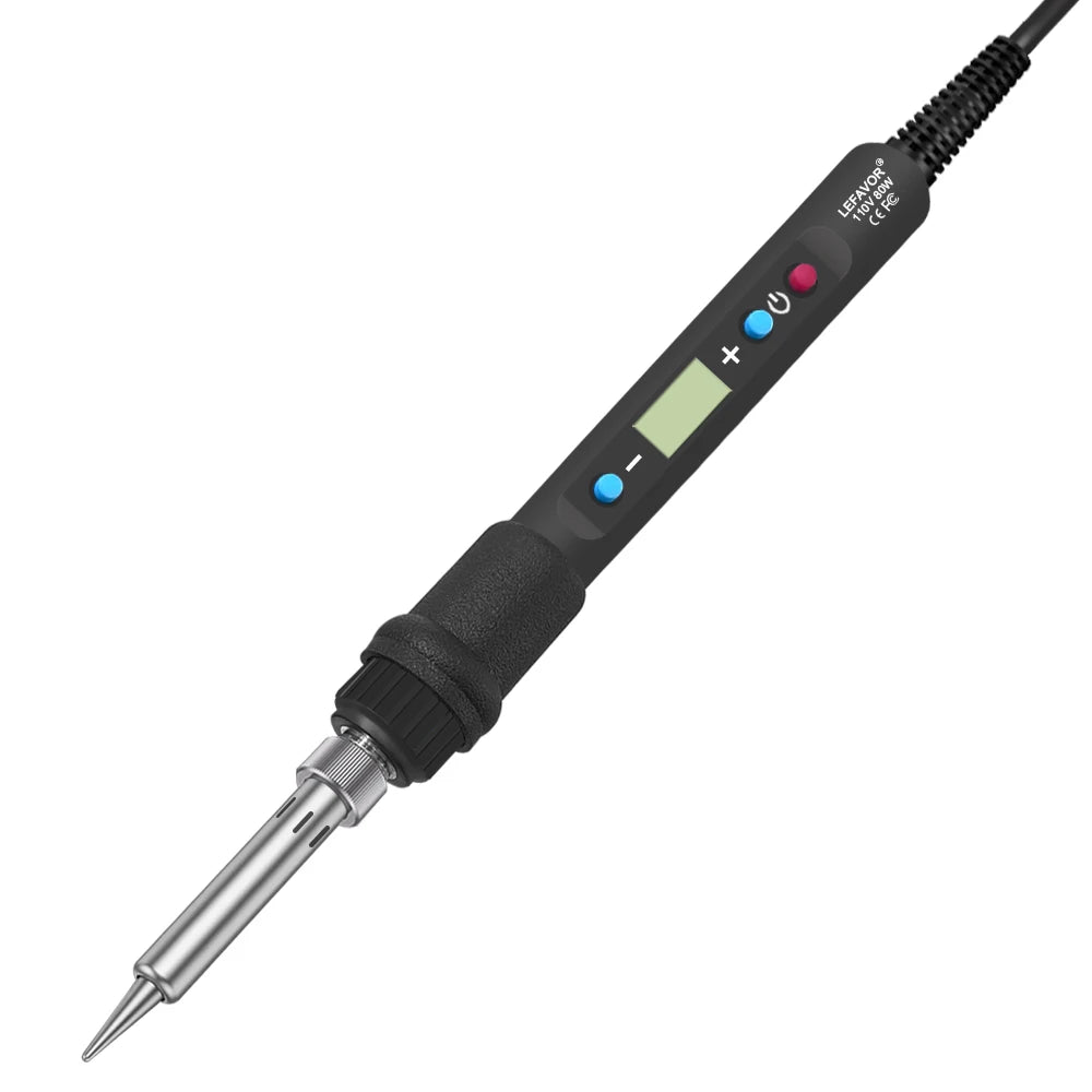 LEFAVOR 80W Digital display soldering iron welding set C/F switching calibration temperature 100-500C home repair DIY