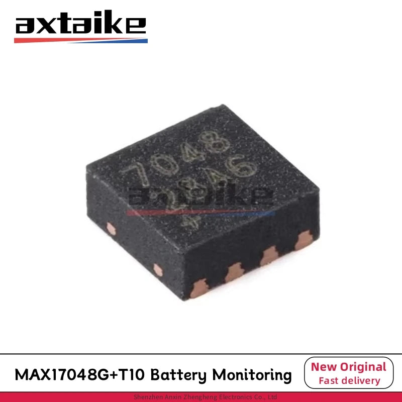 2/5PCS MAX17048G+T10 DFN-8 7048 MAX17048G MAX17048 SMD 3μA 1-Cell 2-Cell Fuel Gauge with ModelGauge Battery Monitoring IC