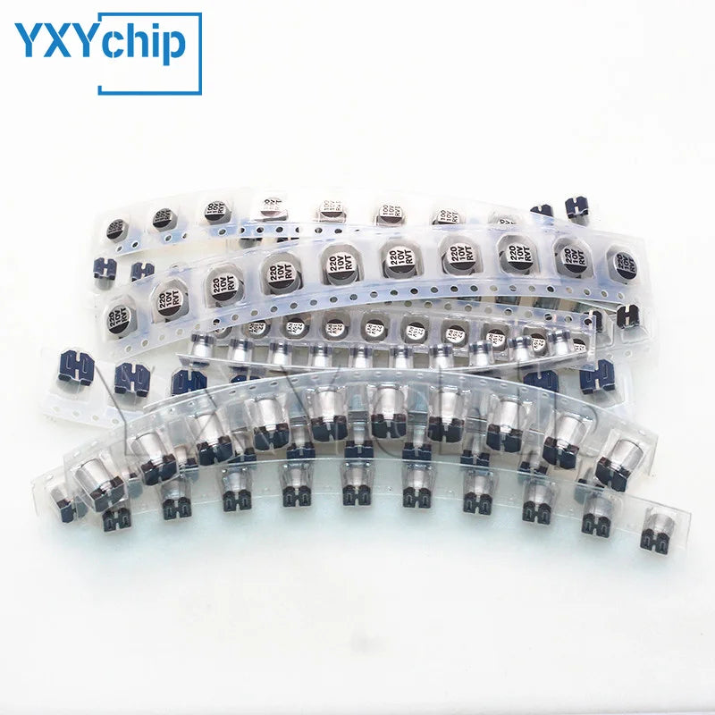 130PCS SMD Aluminum Electrolytic Capacitor Kit 1UF-220UF 13 Values Set of Capacitors Assorted Pack 10V 16V 25V 50V 1UF 10UF 47UF