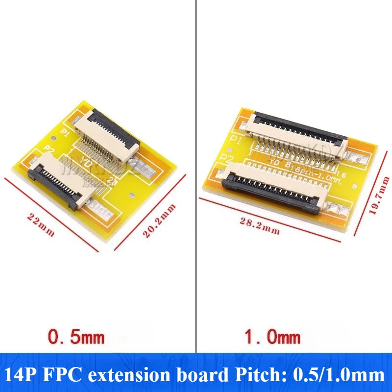 1pcs Fpc Ffc Flexible Flat Cable Extension Board/terminal Board Adapter 1.0mm Spacing 4 5 6 8 10 12 14 15 16 22~60 Pin Connector