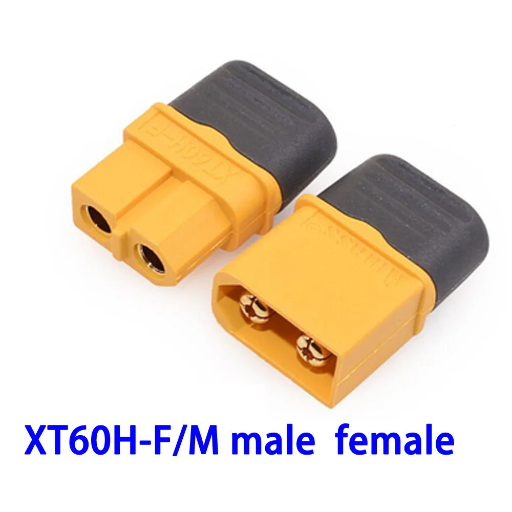 MR60 MR 60 Fireproof Female Male Three-core Connector With Sheath 3.5mm Brass Gold Plated For Lipo ESC RC Model