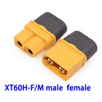MR60 MR 60 Fireproof Female Male Three-core Connector With Sheath 3.5mm Brass Gold Plated For Lipo ESC RC Model