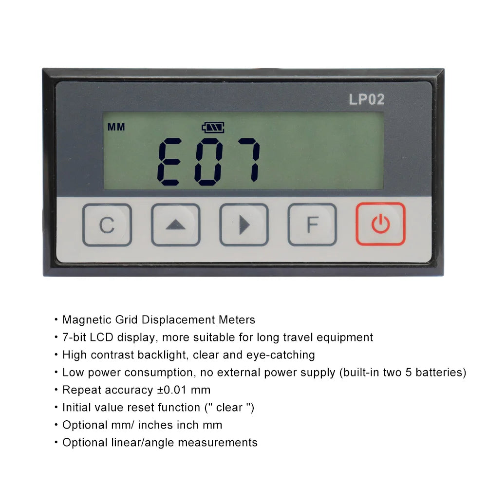 7-Bit LCD Display LP02 Integrated Embedded Magnet Measurement System Magnetic Tape with Stain Belt Profile