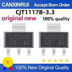 (5-100 pieces) New CJT1117B-3.3 CJT1117 SOT223 3.3V Fixed Low Dropout Voltage Regulator Chip IC