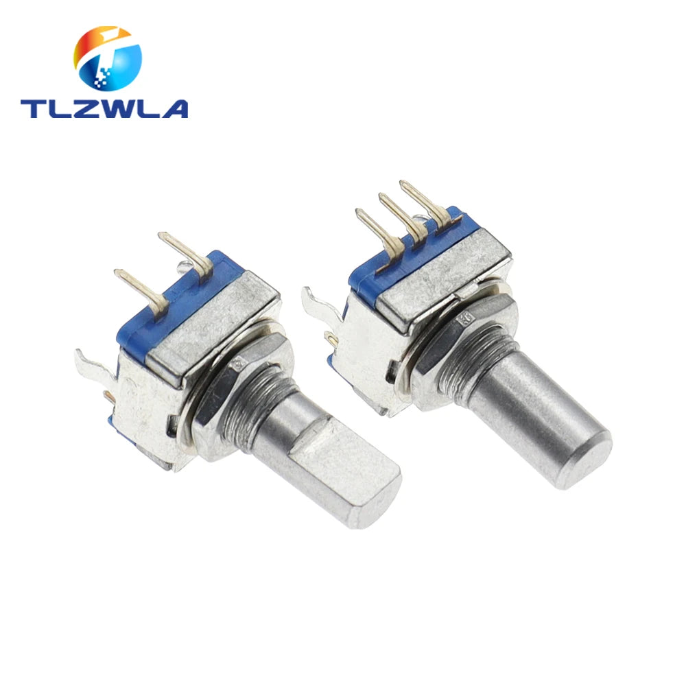5PCS 20 Position 360 Degree Rotary Encoder EC11 5Pin Handle Long 15MM Audio Digital Potentiometer Without Switch