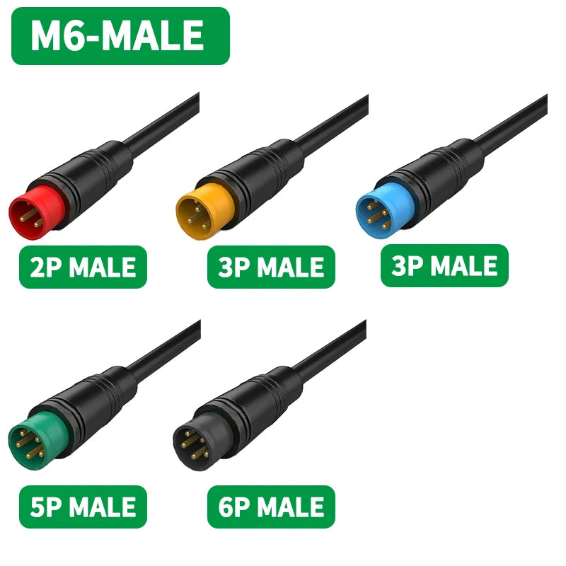5/10/100 Sets M6/M8 Mini Ebike Display Connector Quick Plug Connecting Wires 2/3/4/5/6P Julet Sensor Connector With Cable 20CM