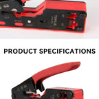 TOPLIA Vertical Network RJ45 Crimping Tool Kit Ethernet Crimp Tool Cable Crimper for RJ11/RJ12 Standard, RJ45 Pass Through