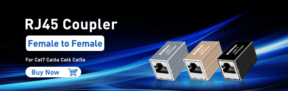 ZoeRax 1pcs RJ45 Shielded cat6A Cat7 Keystone Jack 180 Degree Toolless Zinc-Alloy Housing Keystone Jack