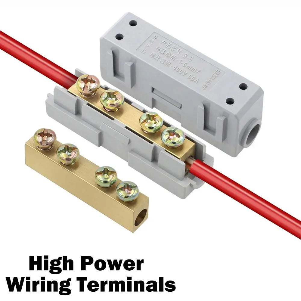 Wire Connector High Power Splitter Quick Electrical Cable Terminal Blocks Junction Box Connectors Large Current Conductor Brass