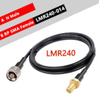 1PC SMA to N Adapter RF Coaxial  LMR240 Cable 50 Ohm RP SMA Male SMA Female to N Male N Female Connector Antenna Extension Cable