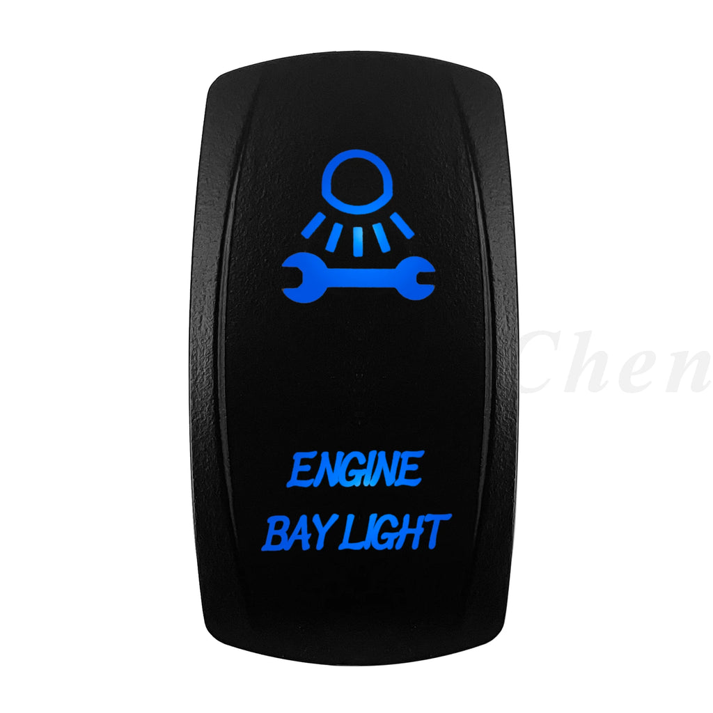 12V 20A Blue Led Car Boat Laser Rocker Switch ON OFF, (ON) OFF, ON OFF ON, (ON) OFF ON, (ON) OFF (ON) Waterproof