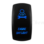 12V 20A Blue Led Car Boat Laser Rocker Switch ON OFF, (ON) OFF, ON OFF ON, (ON) OFF ON, (ON) OFF (ON) Waterproof