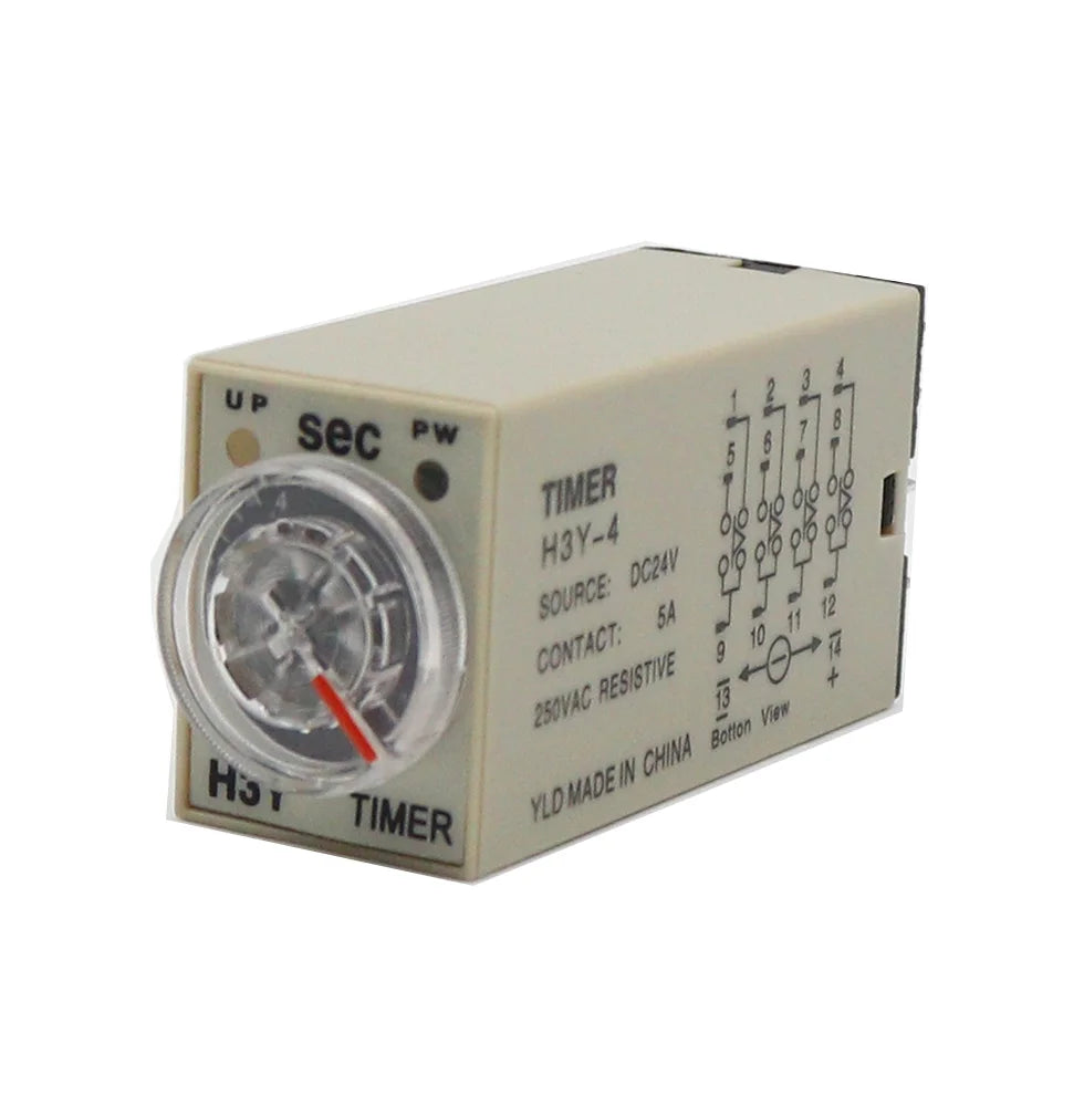 1set H3Y-4 Power On Time Delay Relay  Timer DPDT 14Pins  H3Y-4 1-60sec/ 3 Minute-60Minute  220v 110V 24V 12V