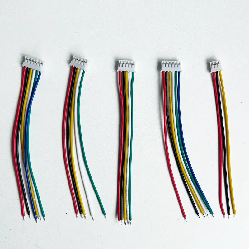 10 PCS Mini Micro Female JST 1.25 1.25mm 2-Pin 2PIN /3/4/5/6P Pin Connector Plug with 80mm 100mm 150mm 200mm Wires Cables