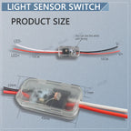 Light Sensor Switch Auto on Off Photocell Street Light Switch 5A Photo Control Photoswitch Sensor with Remote Control 3.7V-24VDC