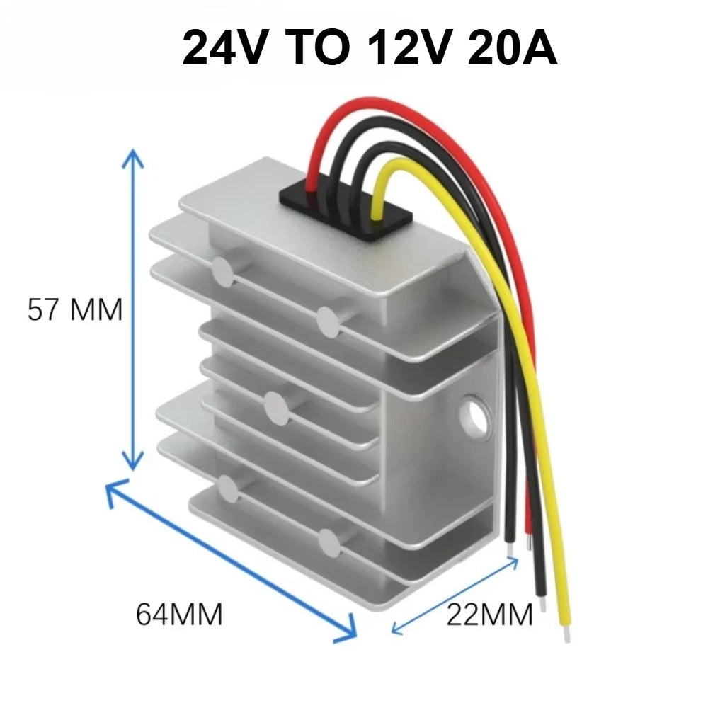 24V to 12V 1.5A 3A 5A 10A 15A 20A Step Down DC DC Converter Voltage Regulator 24V-12V 120W Car Power Supply Buck Module CE RoHS