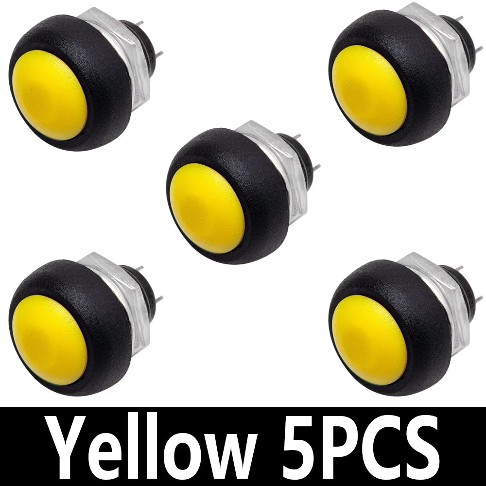 5~10PCS EGBO Mini 12mm Waterproof Momentary ON/OFF Push Button Round Switch PBS-33B PBS-11B For arduino
