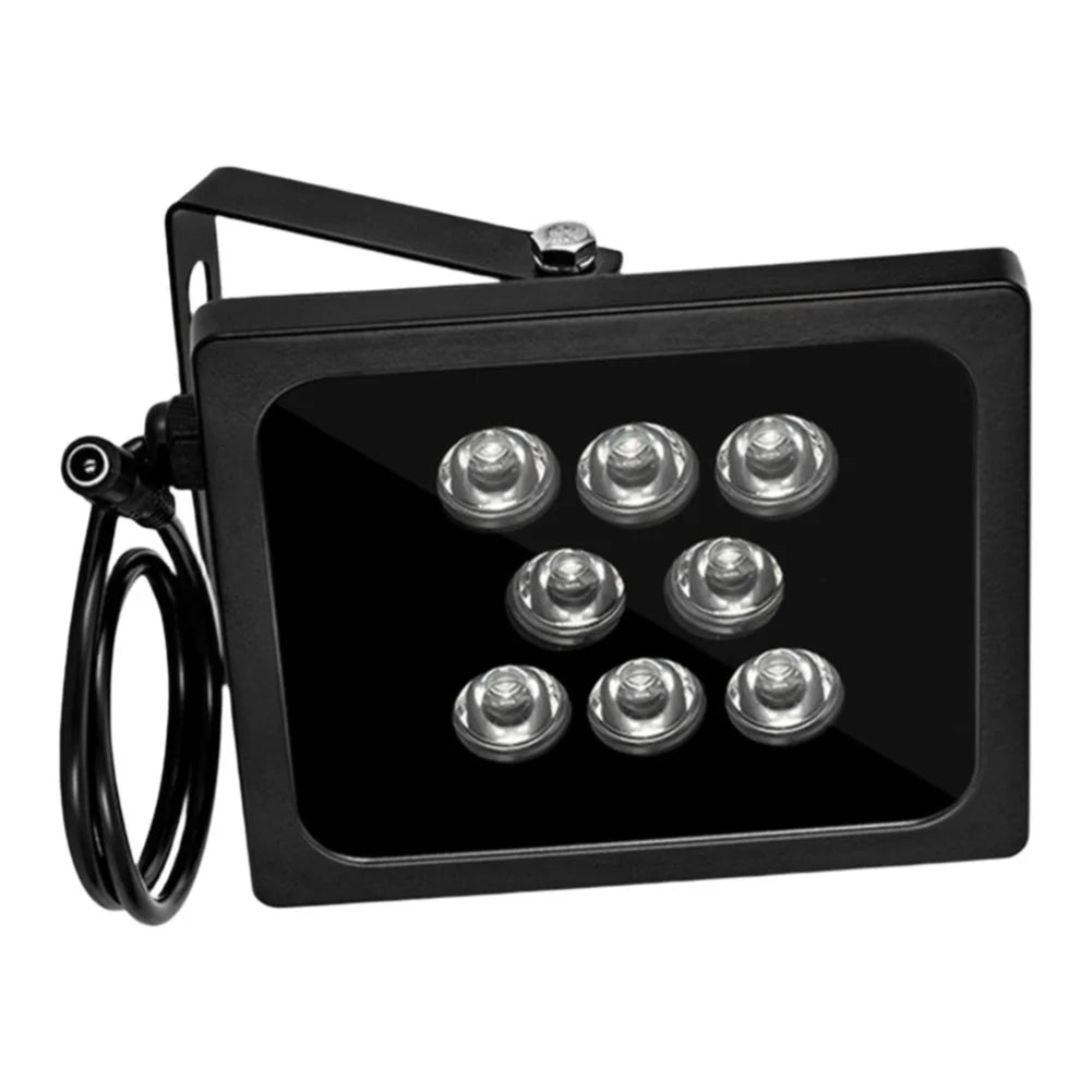 1pc 940NM Waterproof Infrared Illuminator 60M IR Distance Adjustable Beam Angles 8-array LEDs For Monitoring Supplemental Lights