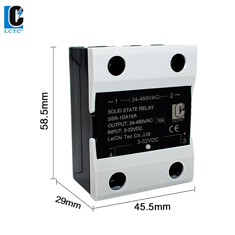 LCTC Solid State Relay DC TO AC AC To AC DC To DC Single Phase SSR 10A 25A 40A 60A 80A 100A 120A 200A 240A Zero-crossing Relay