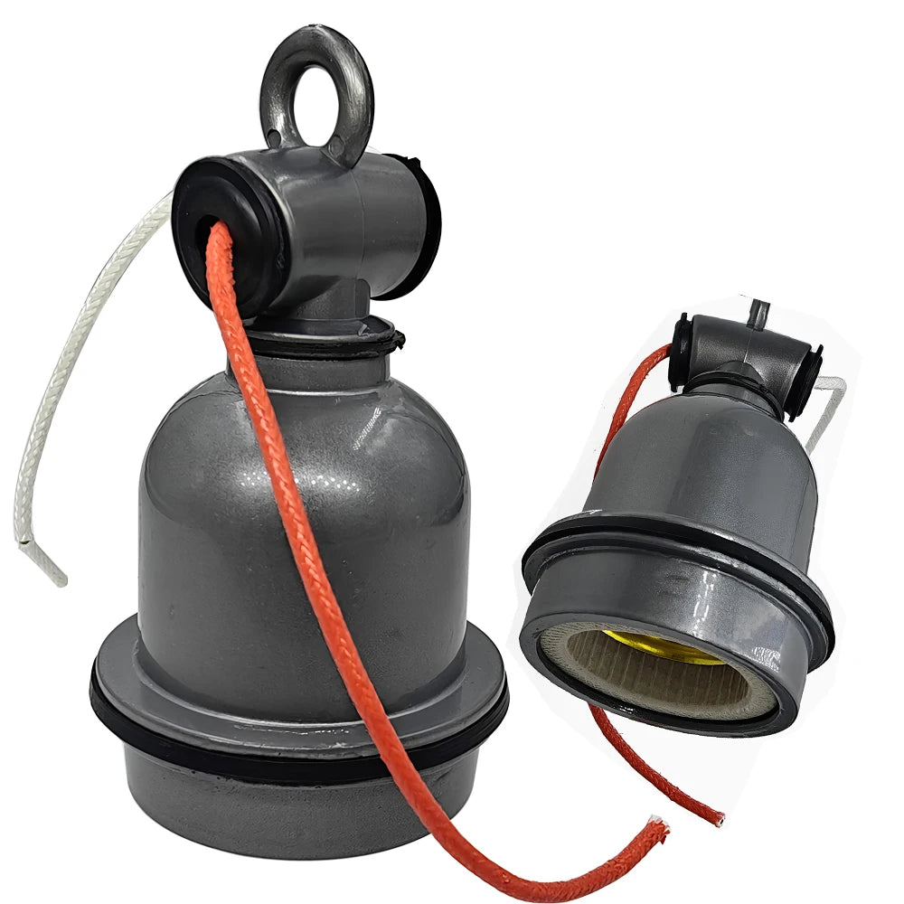 E27 Dust/Waterproof Porcelain Livestock Veterinary Farm High Temp Resist Aluminum Heat Warm Light Tee Lamp Hanger Holder Socket