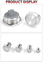 12/16/19/22/25/30/40mm Waterproof Metal Push Button Switch NO LED Light Momentary Latching Car Engine Power Switch  1NO1NC