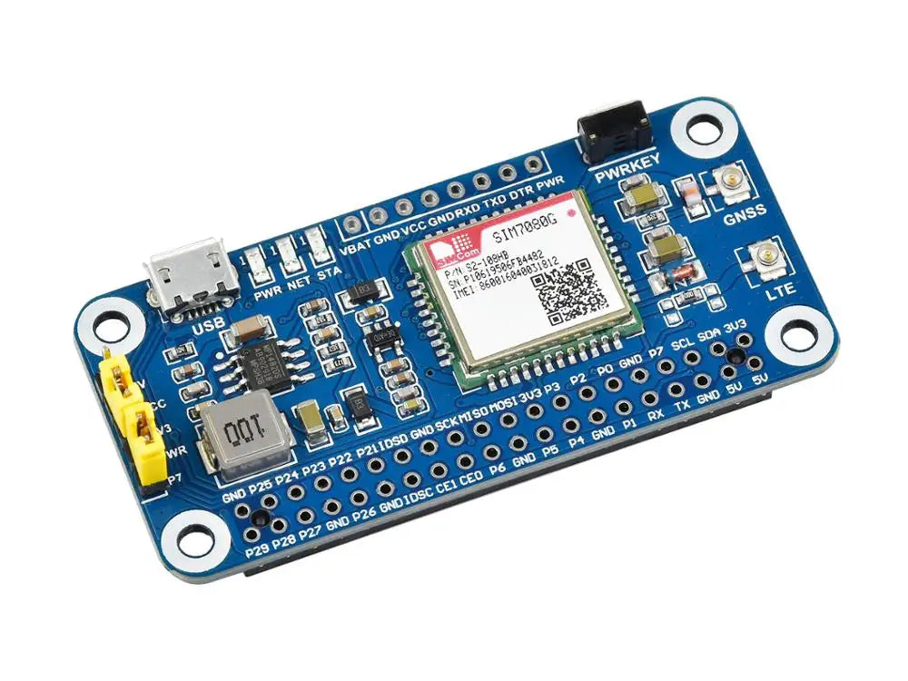 Waveshare SIM7080G HAT NB‑IoT Cat‑M EMTC GNSS Module for Raspberry Pi Global Band IoT Communication Expansion Board