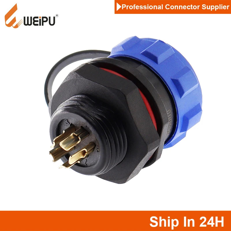 WEiPU SP13 Plastic M13 Waterproof Circular Power Plug Socket Wire Joint Connector 2 3 4 5 7 9Pin for Solar Audio Visual System