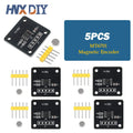 1/5/10pcs MT6701 Magnetic Encoder Magnetic Induction Angle Measurement Sensor Module 14bit High Precision Replacement AS5600