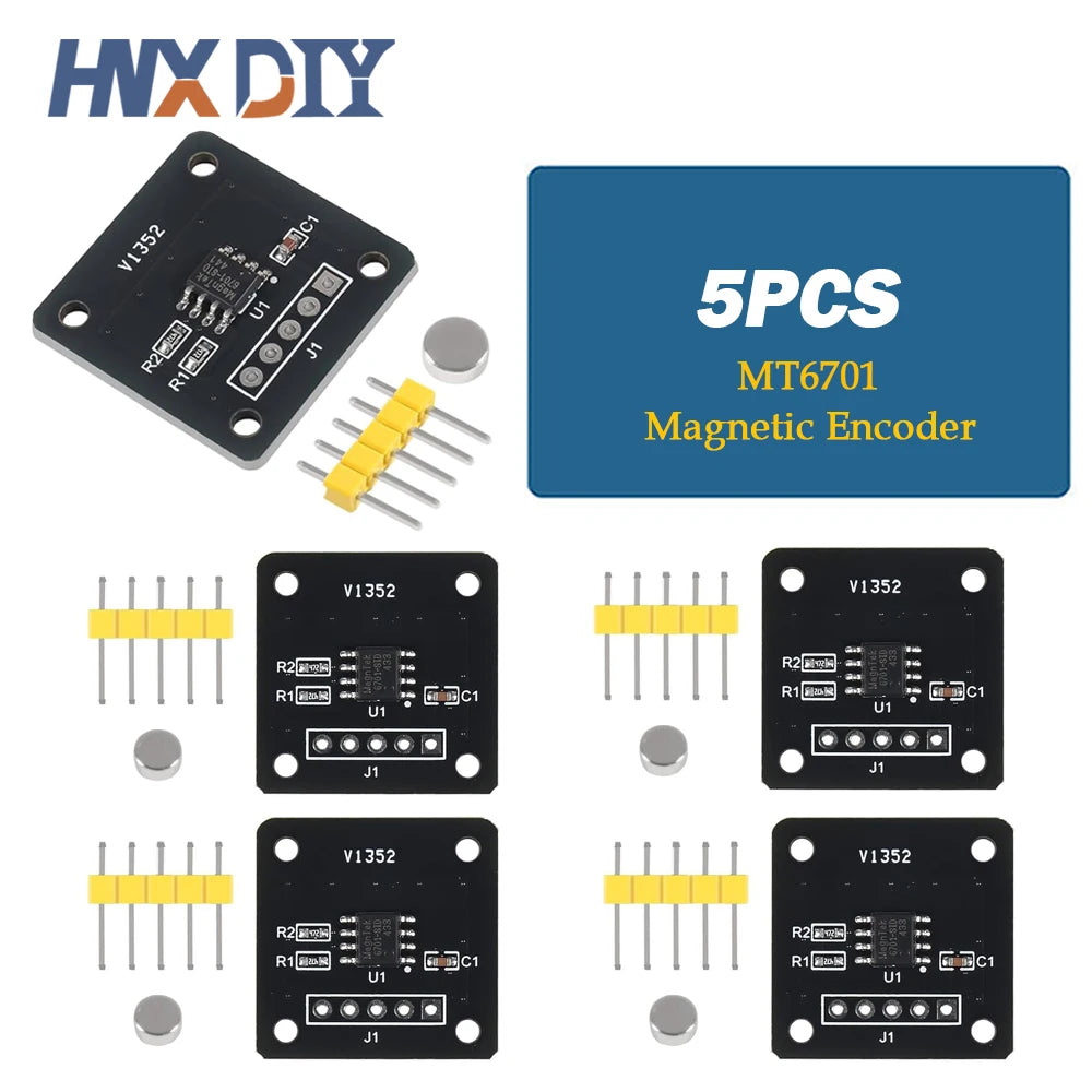 1/5/10pcs MT6701 Magnetic Encoder Magnetic Induction Angle Measurement Sensor Module 14bit High Precision Replacement AS5600