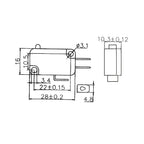 10pcs Microswitch Sensitive Switches Micro Switches 16A 125V/250VAC 5E4 KW7-0  for Electric Cooker  CE UL Certificates